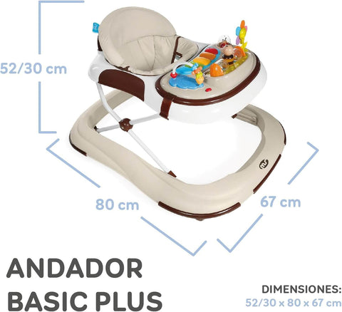 Baby walker with sound tray and games