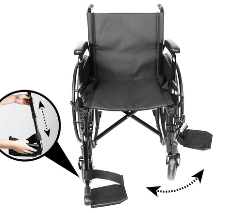 Silla de ruedas plegable (asiento 46 cm)