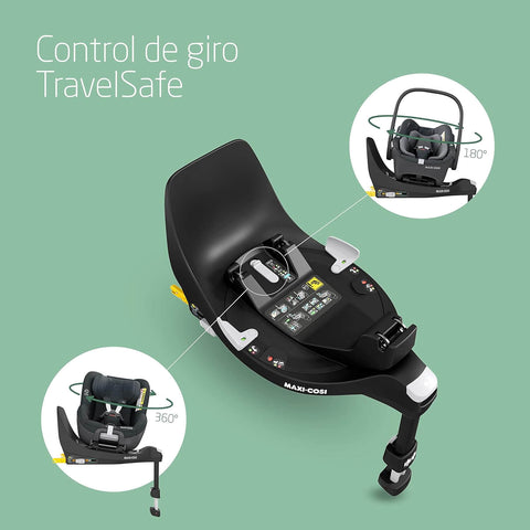 Sistema de asiento de automóvil de 360° con asiento para bebés y niños pequeños 