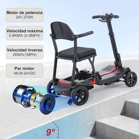 Scooter de movilidad plegable